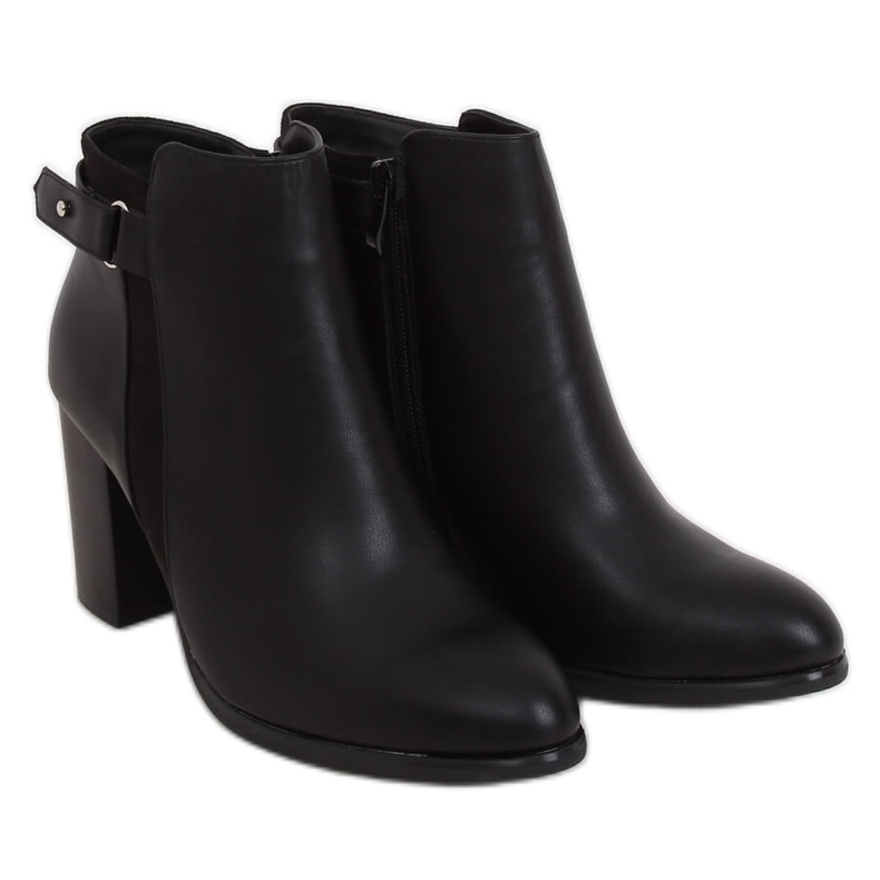 Classic black high-heeled boots 688-A23 Black