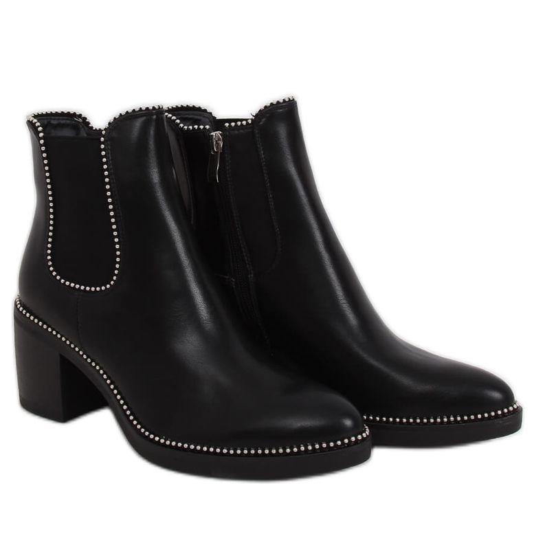 Black Chelsea boots, black 15671 Black