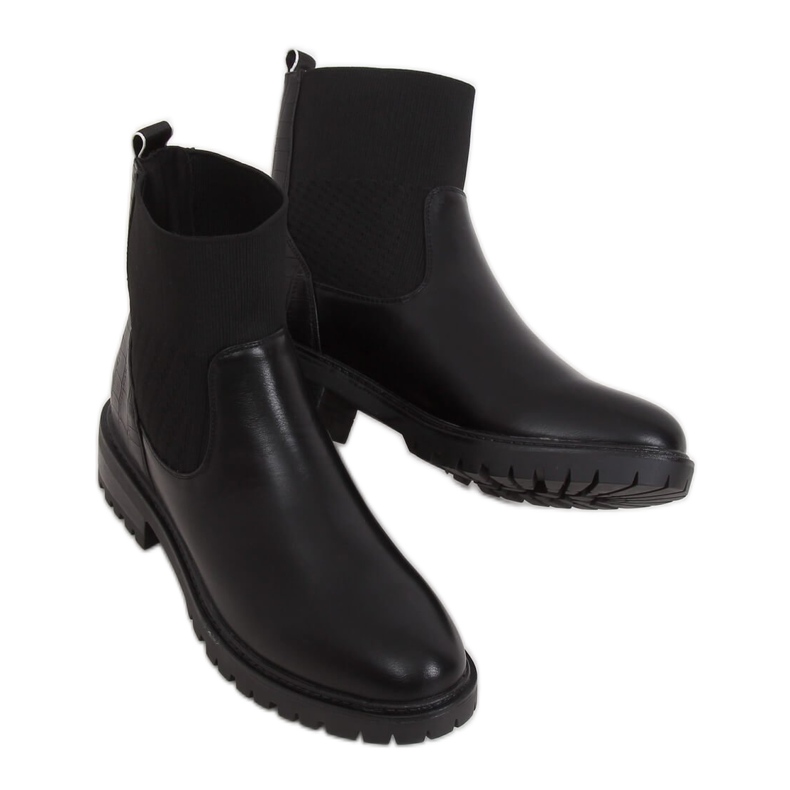 Black Chelsea boots, black 1216-PA Black