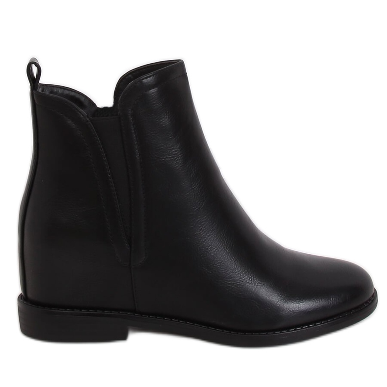 Black Chelsea boots with hidden heels 0-361 Black