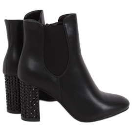Black high-heeled boots K-9990 Black