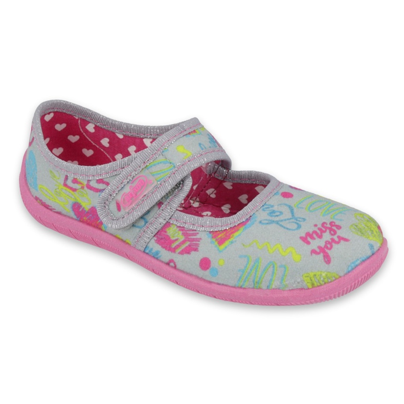 Befado children's shoes 945Y430 pink grey multicolored Befado children's shoes 945Y430 pink grey multicolored