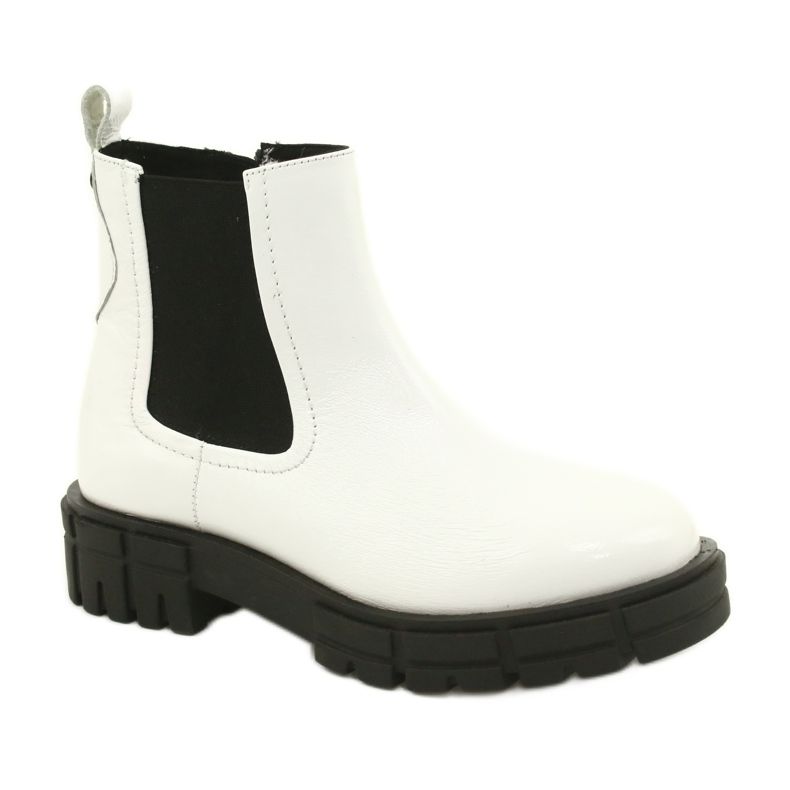 Caprice Leather White Women's Painted Boots 9-25461-27 122