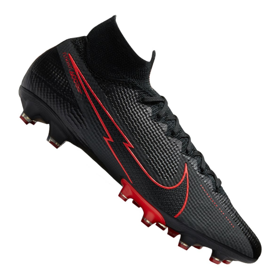 football boots black and red