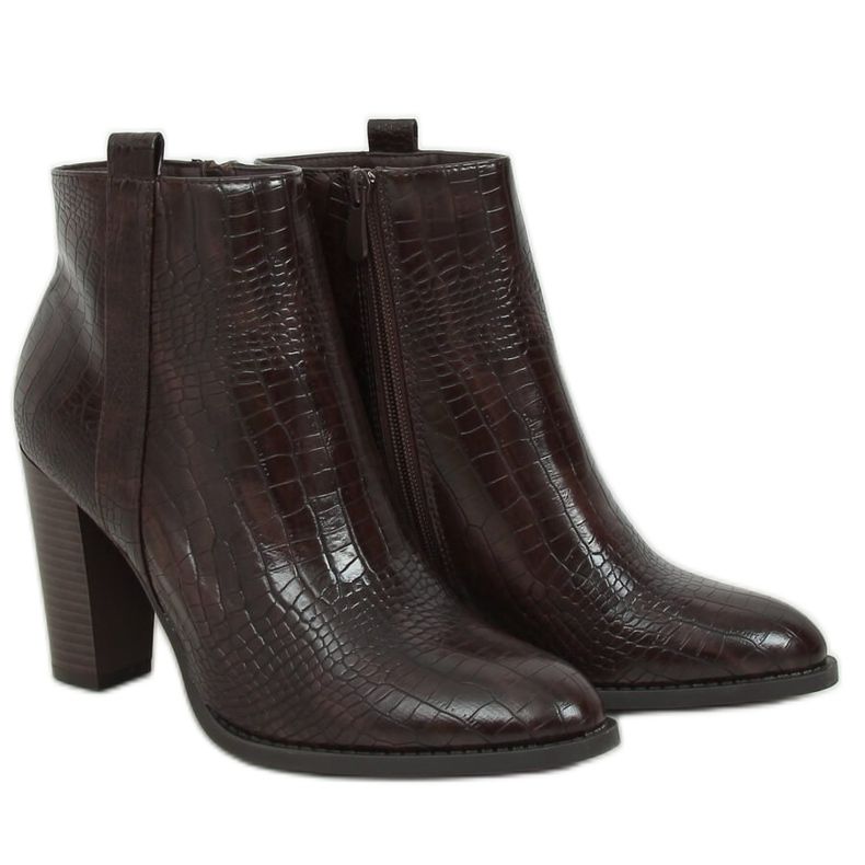 Brown Snakeskin high heels UK10 Brown