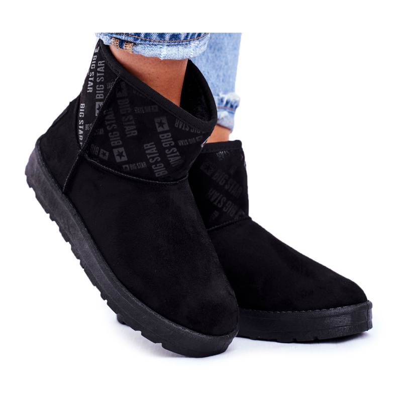 Women's Black Warm Snow Boots Big Star GG274556