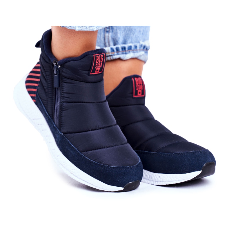 Women's youth snow boots Big Star Navy Blue GG274471 Women's youth snow boots Big Star Navy Blue GG274471
