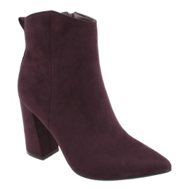 Evento Purple suede ankle boots