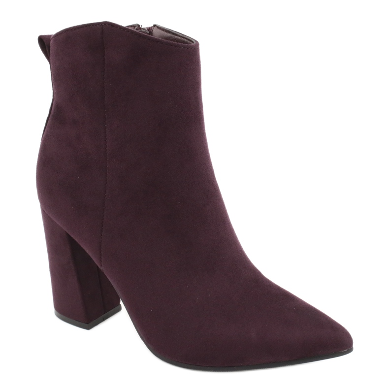 Evento Purple suede ankle boots violet