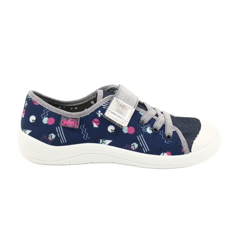 Befado children's shoes 251Y149 navy blue pink silver grey