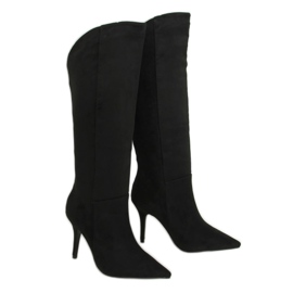 Black RB56P Black high heel boots