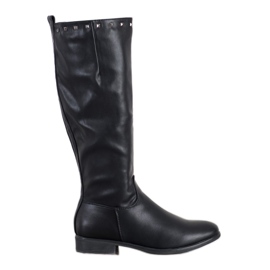 Goodin Flat Heel Boots black