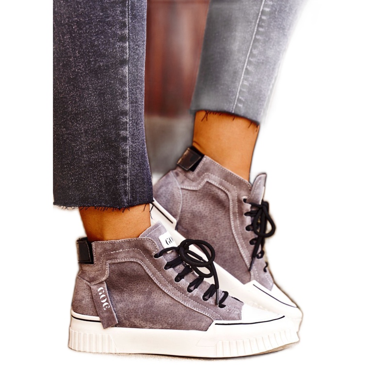 Women's Sport Leather Shoes GOE Gray GG2N3079 brown Women's Sport Leather Shoes GOE Gray GG2N3079 brown