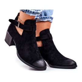 Vinceza Women's Boots On High Heel With Cut-outs Black Sicily
