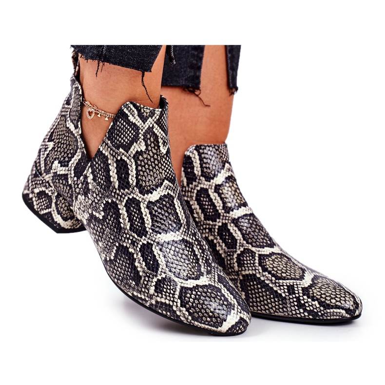PV3 Women's Boots With Cut-outs, Leather Visconi 2625804 grey