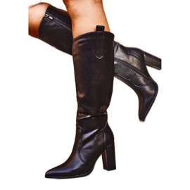Women's Boots On Heel Lico Black Forever