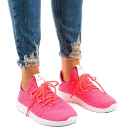 Pink sports shoes F04-4