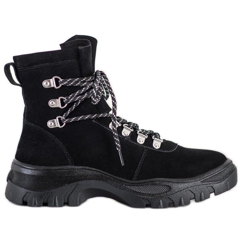 Sergio Leone Fashionable lace-up boots black
