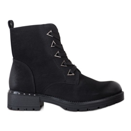 Sergio Leone Black Lace-up Boots