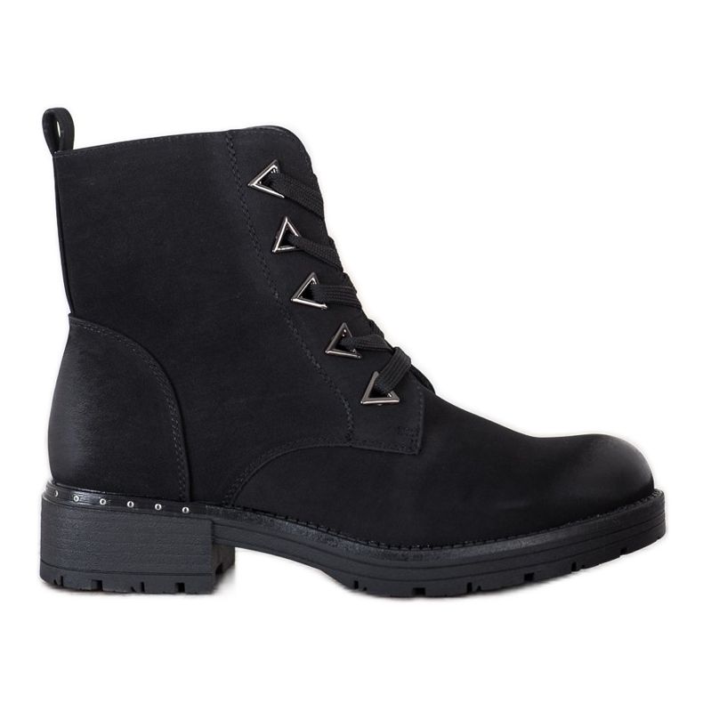 Sergio Leone Black Lace-up Boots