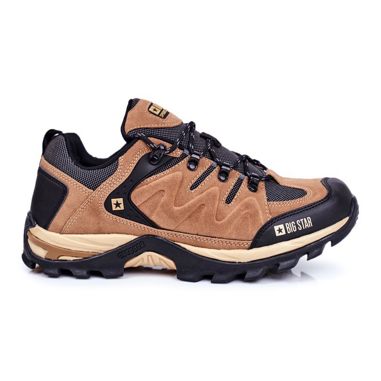 Men's Trekking Shoes Big Star Outdoor Camel GG174280 brown black Men's Trekking Shoes Big Star Outdoor Camel GG174280 brown black