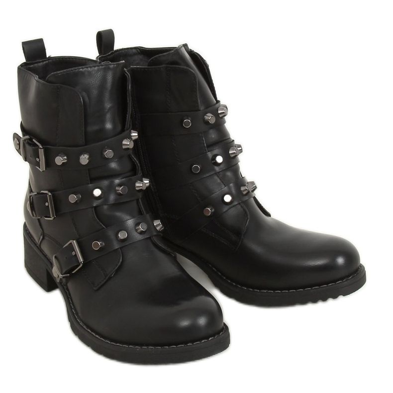 Black military boots Z195 Black Black military boots Z195 Black