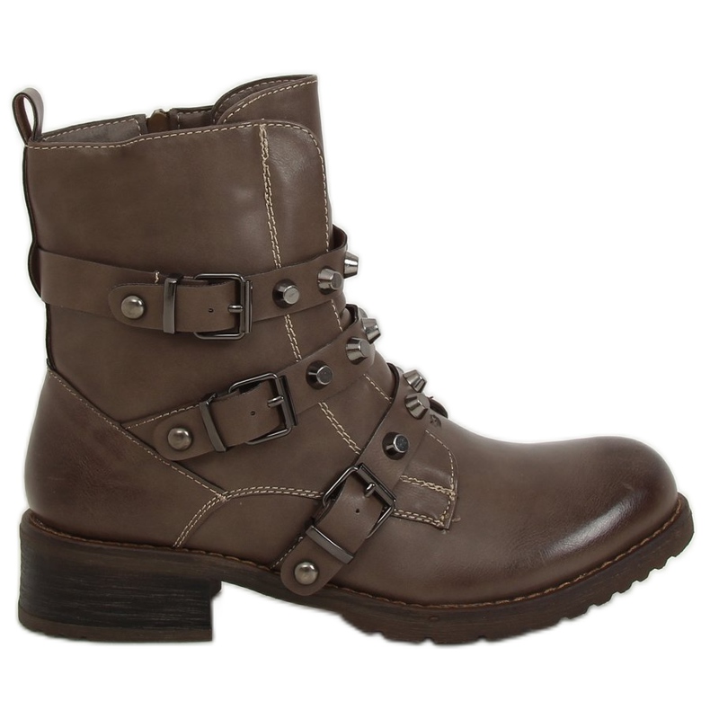 Military boots dark beige Z195 Khaki