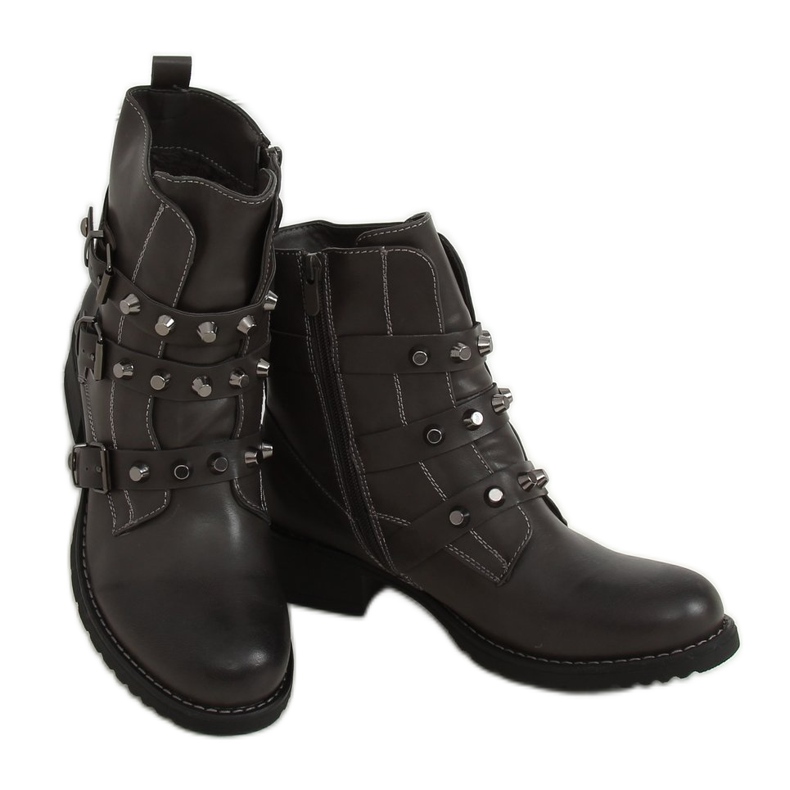 Gray military boots Z195 Gray grey