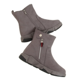 Gray sports boots KFS-506 Gray grey