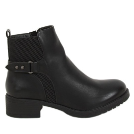 Black Chelsea boots for women black MDM226 Black