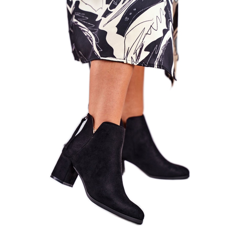 Vinceza Women's Boots On Heel Suede Black Mimosa Vinceza Women's Boots On Heel Suede Black Mimosa