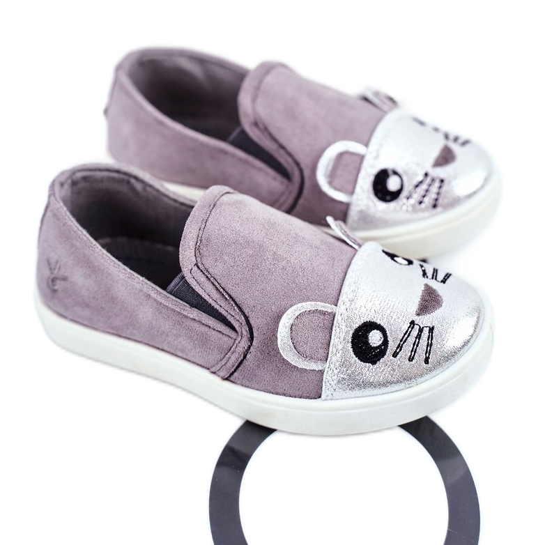 PH1 Gray Candys Gray Slip-on Children's Sneakers grey