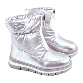 WEESTEP Children's Wool Warm Snow Boots Silver Bubbles