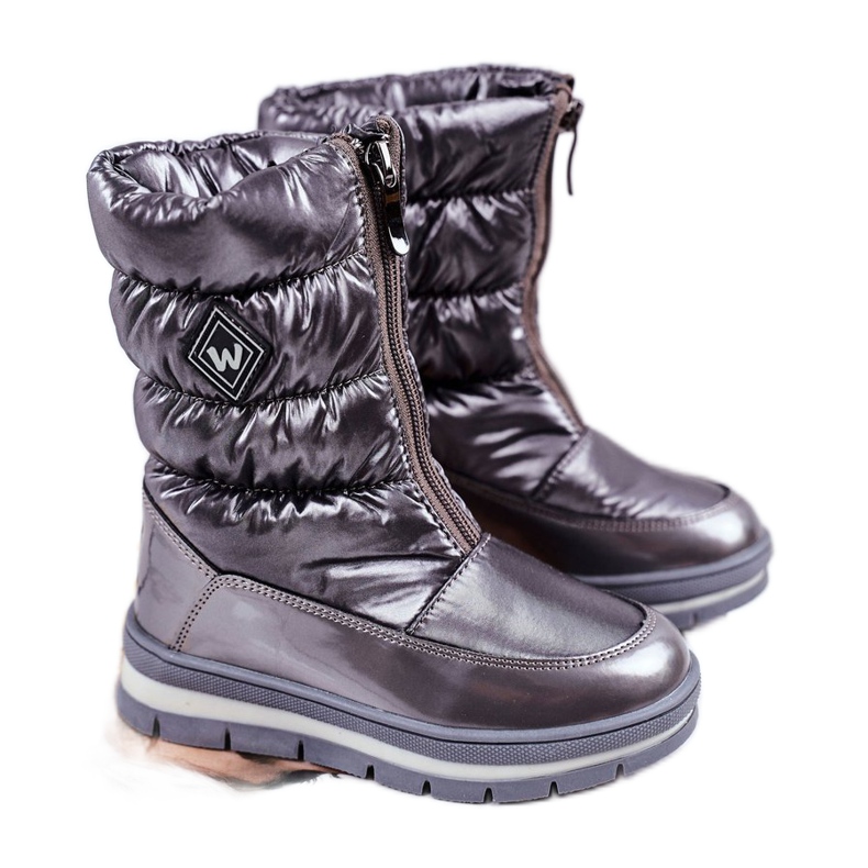 WEESTEP Children's Snow Boots Warmed with Wool Dark Gray Mumm grey