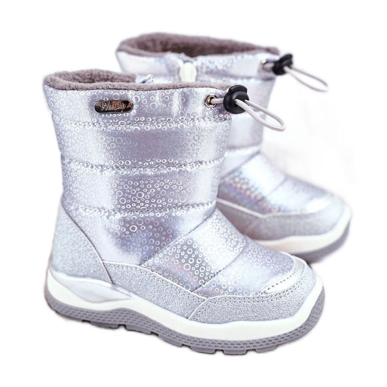 WEESTEP Children's Snow Boots Warmed with Wool Silver Felini