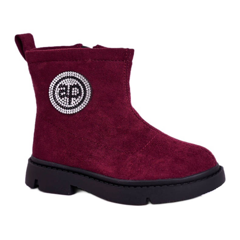 Apawwa Children's Warm Boots Burgundy Alvin red