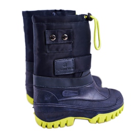 Apawwa Children's Snow Boots Warmed With Fur Navy Blue Hot Winter