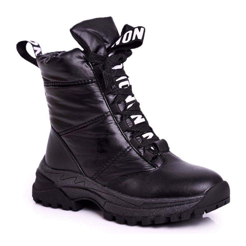 Apawwa Children's Fur-insulated Snow Boots Black Grantes Apawwa Children's Fur-insulated Snow Boots Black Grantes