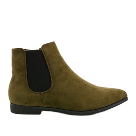 Green flat boots Myron insulated Chelsea boots