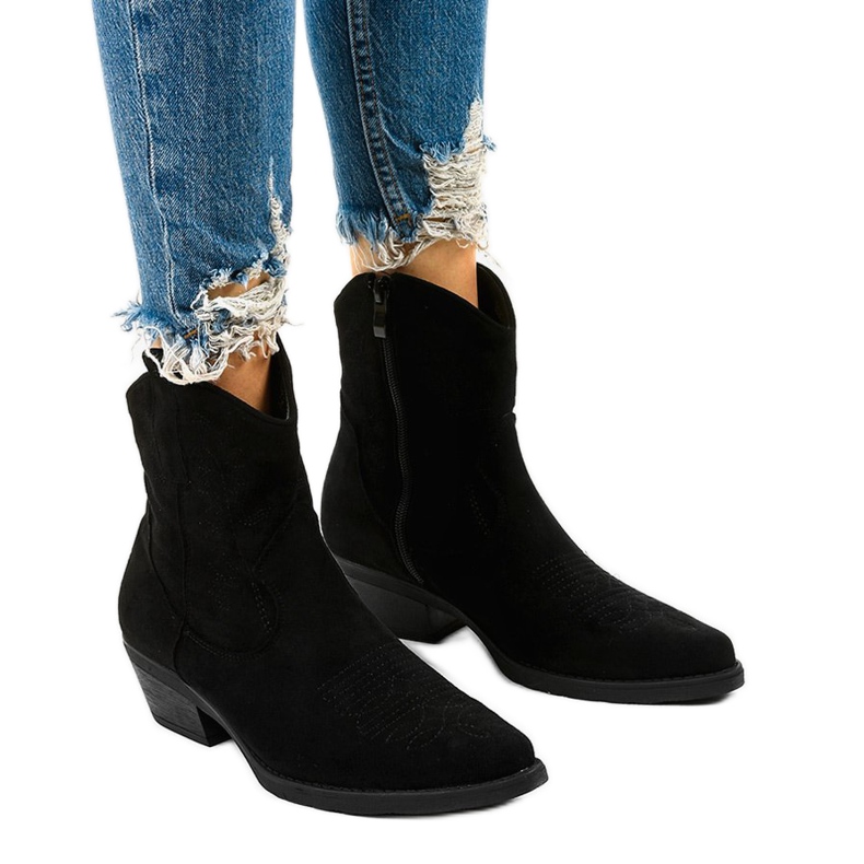 Black suede high boots from Kainella cowboy boots