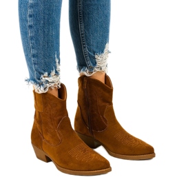 Kainella brown suede high cowboy boots