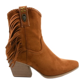 Camel suede cowboy boots from Lamimeila brown