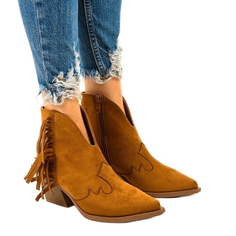 Brown suede ankle boots from Joesler cowboy boots