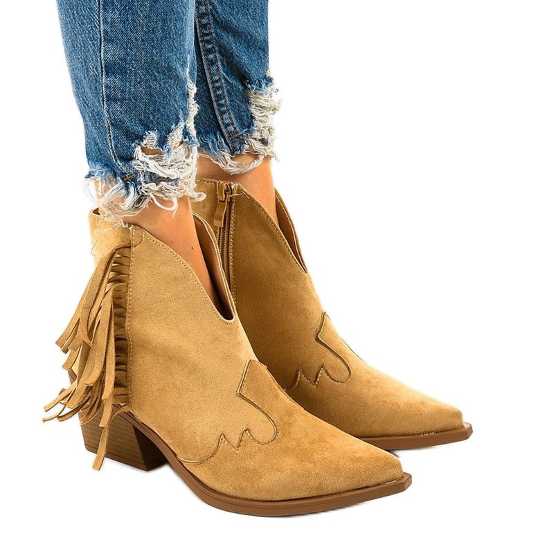 Beige suede ankle boots from Joesler cowboy boots