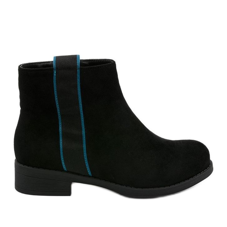 Black flat boots Thelsys insulated boots blue