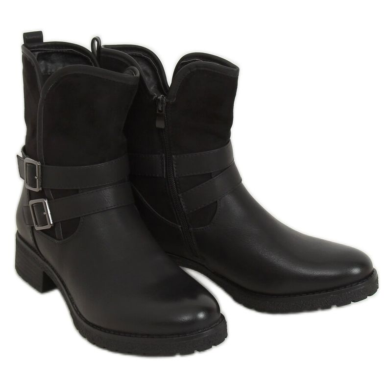 Black women's black boots 8912 Black