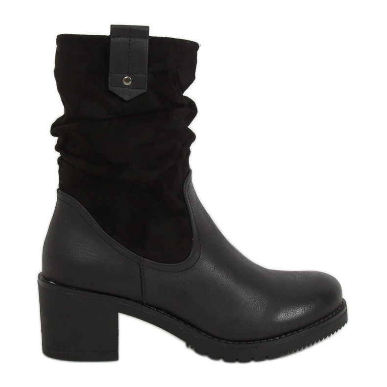 Black high-heeled boots J19-51 Black