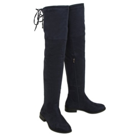 MR-1 Navy navy blue musketeer boots