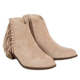 Boots with fringes beige 100-113B0-2 Nude Boots with fringes beige 100-113B0-2 Nude