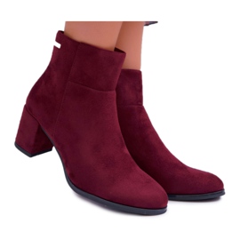 Women's Boots On High Heel Sergio Leone Burgundy BT522 red